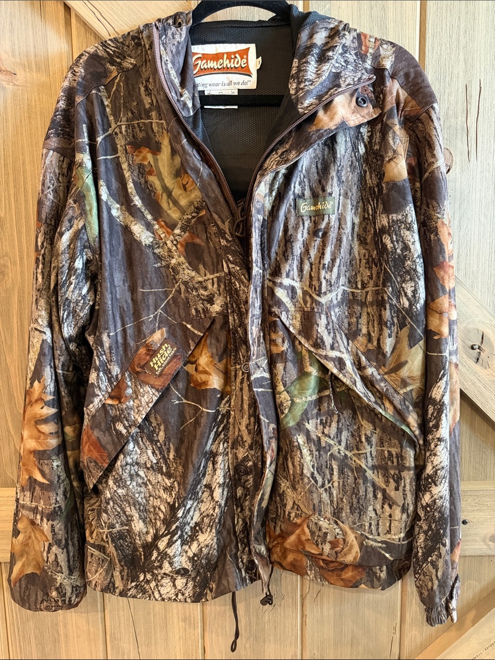 Gamehide Men’s Vintage Camo Hunting Jacket - Brown/Green Size M